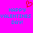 Pixelated text and heart symbol on bright pink background with blue and red elements.