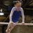 Pixelated image of a person in blue and white athletic wear on a balance beam with pink background text reading "yegg thabs me" and "and i bet you couldnt do that to save your life!".