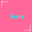 Pink background with repeating cyan text 'Rony' and alternating white/pink star-and-dot patterns.