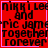 Red background with black text reading "NIKKI LEE and ERIC JAMES Together forever" in four identical , each bordered by a thin pink frame
