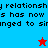 A split-screen pixel art image with blue and red sections, displaying repeated text 'y relationsh s has now nged to sin' alongside two star-shaped icons.