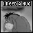 A 4x3 contact sheet of grayscale animated frames showing Eeyore from Winnie the Pooh with changing text highlighting, each frame displaying "I NEED A HUG" above his head.