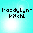 Pixelated text 'MaddyLynn' and 'MitchL' on a cyan background with shifting light effects.