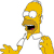 Pixelated yellow cartoon character with wide eyes, open mouth showing black interior and red tongue, wearing white shirt, arms raised in motion.