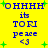 Yellow background with blue text reading 'OHNNH its TORI peace <3' surrounded by green plus signs, some of which are animated.