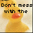 Pixelated yellow duck with orange beak and brown eyes, split into two showing text changes