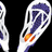 Pixelated ear-shaped icon with blue and white tones, orange spot, and cyan text reading 'I LOVE LAX!!!!!' and 'U GOT A PROBLEM WITH 'DAT' on black background.