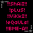 Pixelated text in bright pink on black background with white star and dotted line accents, arranged in a pattern