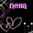 Animated icon with pink text and heart symbols on a black background, featuring subtle motion in the hearts.