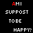 pixelated text elements on a black background, with red and white lettering cycling through repeated patterns