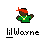 Pixel art icon of a person wearing a red bandana, green shirt, and gold chain necklace with a white pendant, standing against a white background.