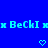 Blue background with light blue pixelated text 'BeChI' repeated twice and two heart symbols below.