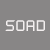 Static pixel art image with white text on gray background reading "SOAD IS BETTER THAN YOUR MOM !!!"
