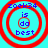 Four identical circular icons with red concentric rings and blue text on a cyan background, each displaying 'zoek34 is do best' in pixelated font.
