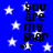 Blue background with white stars and repeated black text "you are my star" in pixelated font.
