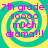 A static image with four identical quadrants featuring a yellow and cyan spiral background overlaid with pink text reading "7th grade: soooo much drama!!!".