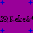 Purple background with scattered blue plus signs and repeated black text reading '29.Keke&' in two horizontal