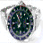 A 4-frame animated contact sheet of a pixelated icon featuring a green and blue circular emblem with white accents on the left, paired with four distinct black-and-white text-based animations arranged in a 2x2 grid on the right.