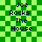 Green and light green checkered background with dark blue text reading "Joe Rocks The House" in four lines, displayed twice side-by-side.