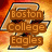 Animated icon with a large stylized 'B' and 'E' forming an intertwined logo, featuring text overlays and an eagle graphic against a fiery background.