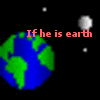 Animated sequence showing Earth and Moon with red text stating 'If he is earth and you are the moon you revolve around something big in life' against a black starry background.