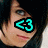 A person with dark hair and blue eyes appears in four ; the top-left shows a cyan <3 symbol over their eye