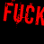 Red and white text repeatedly spelling 'FUCK' and 'VIVISECTION' on a black background with pixelated distortion.