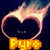 Heart-shaped flame icon with 'Pyro' text below, featuring a dark blue background and pixelated orange-yellow flame outline.