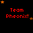 Red text 'Team Pheonix!' on black background with orange and brown stars, some frames show star movement.