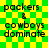 Green and yellow checkered background with black text reading 'packers & cowboys dominate' in four identical positions