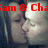 Two identical side-by-side images of a person with closed eyes and light-colored hair, overlaid with red text reading 'am & Cha 9-4-07' on a dark background.