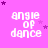 identical 'angle of dance' text icons on a pink background with purple stars, each icon showing slight variations in star positions
