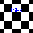 Four distinct black-and-white checkered patterns with blue text reading 'Mike' in each quadrant.