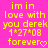 Yellow pixelated text on bright pink background reads 'im in love with you derek 1*27*08 forever' with a heart symbol replacing the final 'o' in 'forever'.