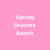Static pixel art icon with pink background and three lines of white pixelated text reading 'Spring Breeze' in a blocky font.