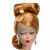 A static image of a stylized female head with red hair in an updo, wearing earrings and makeup, surrounded by repeated text phrases about real girls not being perfect.
