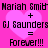 Pixelated text on a pink background with four identical heart-shaped overlays arranged in a