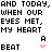 Animated contact sheet of a text-based icon showing repeated lyrics with changing heart emojis across frames.