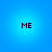 Four identical pixelated 'ME' text icons arranged in a on a blue gradient background