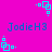 Pixelated cyan square patterns and blue text on a bright pink background, with repeated elements