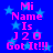 Blue background with light blue stars and pink text reading "Mi Name Is J20 Got It!!!" repeated twice in a