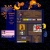 Pixelated static image of a dark blue device with glowing orange elements and a red circular indicator on its screen.