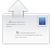 Pixelated graphic of a light gray envelope with a white arrow pointing upward, a blue square in the top-right corner, and blurred horizontal lines representing text.