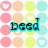 Pixelated icon with pastel polka dots and heart shapes, displaying text 'need a little' in blue outline font.