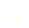 Yellow star icons in various dot and line patterns on a gray background, with some stars solid yellow.