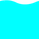 A sequence of four horizontal cyan waveforms with white peaks, transitioning to a gray rectangle in the bottom-right corner.