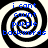 Four identical spiral patterns with blue text reading 'i cant count purple backwards' on a black and white background.