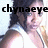Pixelated image of a person with dark hair wearing a white top, holding a light-colored object, with overlaid text reading 'chynaeye' in bold black letters.