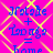 A static image with a bright pink background and yellow diamond-shaped pattern, featuring blue text that reads "Jrotale + Tadaga = home" repeated four times