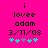 Pixelated text on bright pink background with animated flower icons changing position.